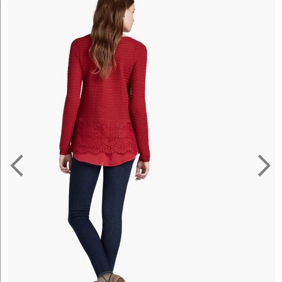 Lucky Brand Lace Sweater - Picture 3 of 7